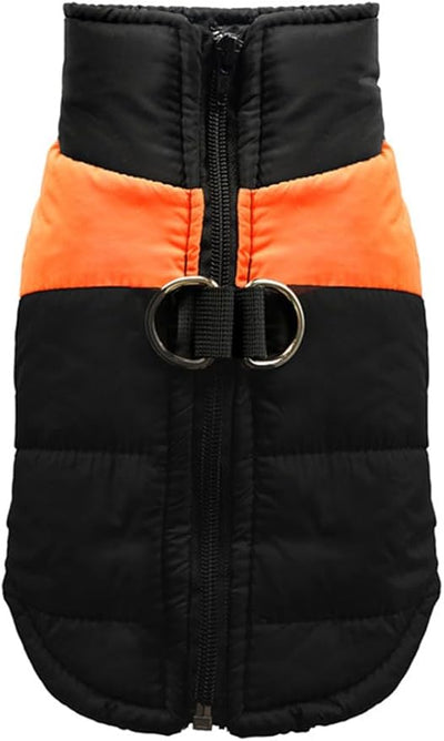 Winter Waterproof Windproof Dog Jacket - Warm Vest Coat for Small & Medium Dogs - Not Suitable for Big Dogs C-Tangerine Large