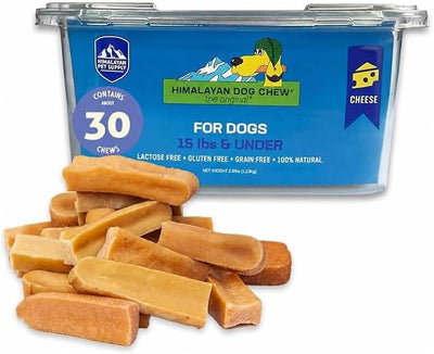 Himalayan Hard Cheese Chews | Long Lasting, Stain Free, Protein Rich, Low Odor | 100% Natural, Healthy & Safe | No Lactose, Gluten Or Grains | 2.5 lbs BULK TUB | SMALL | for s 15 Lbs & Smaller