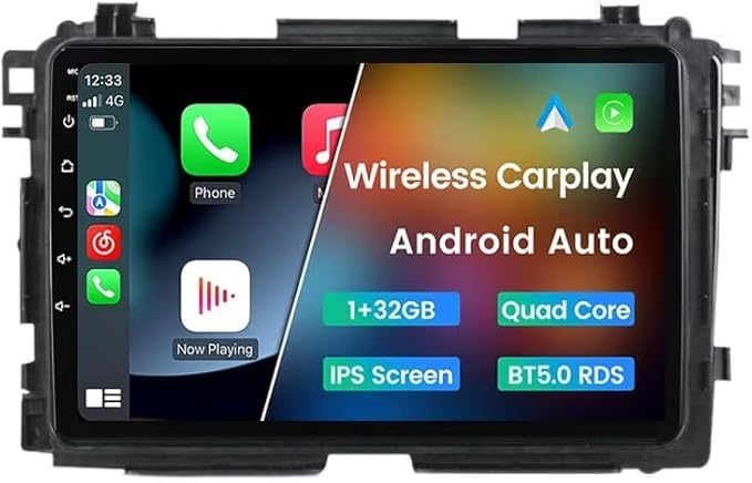 Android 13 Stereo Double Din for Honda Vezel HR-V HRV 2013-2022, Biorunn 9"