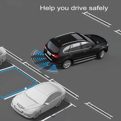 Car Auto Vehicle Reverse Backup Radar System with 4 Parking Sensors Rear Distance Detection kit Parktronic Assistant Beep Voice Warning LCD Monitor