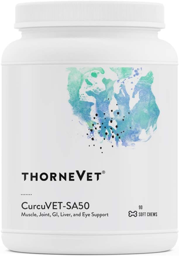 CurcuVET-SA50 – Joint, Muscle, Liver & GI Support for Small Dogs & Cats, 90 Soft Chews