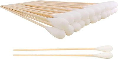 6 Inch Long Large Cotton Swabs,200pcs Large Cotton Buds with Bamboo Handle,Extra Large Tip Cotton Swabs ,Professional Big Cotton Swabs，Dogs Ears Large Cotton Swabs