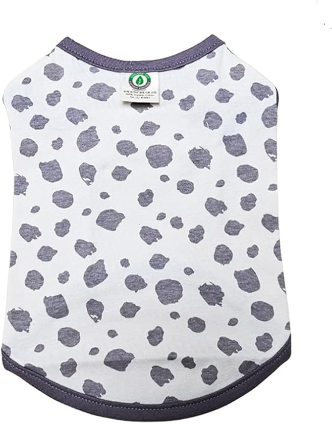 Organic Cotton Dog Clothes – Babywear-Grade Shirt for Sensitive Skin | Made in Korea (Large, Leopard)