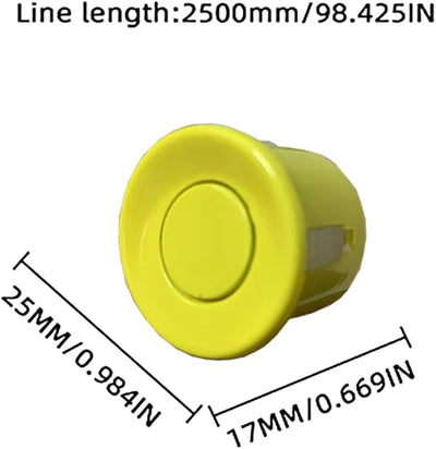 LCD Parking Sensor Kit - Displays Data on Original Screen, Easy Rear Installation, Compatible with All Camera Formats (AHD, CVBS), 18 Probe Colors to Match Any Vehicle（Yellow）