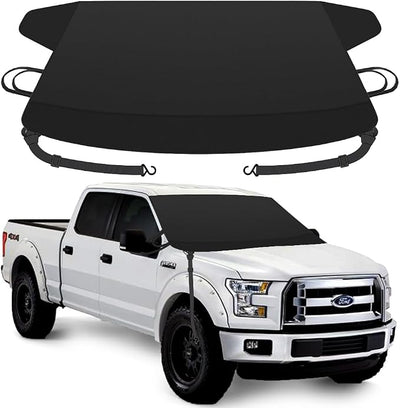 Extra Large Windshield Cover for Ice and Snow, Upgraded Thicken Oxford Car Windshield Cover Best for Ice, Frost & Snow Removal Windshield Snow Cover for All Weather (71x47 Inches)