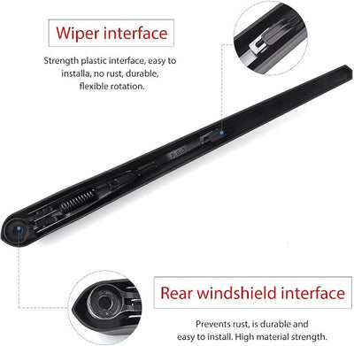 OTUAYAUTO Rear Wiper Arm Blade Set - Replacement for GMC Terrain 2018-2023, Chevrolet Equinox 18-23, Bolt EV EUV,Blazer 19-23, Buick Envision 2014-2020 22759638 Back windshield wiper