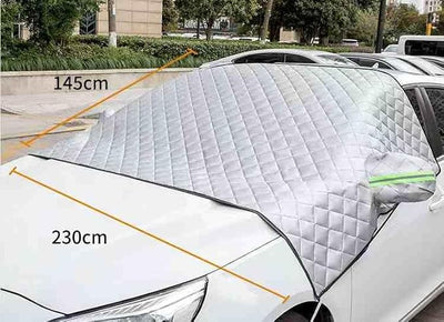 Car Windshield Snow Cover for BMW X3 G01 2018-2022, Foldable Magnetic Windshield Cover for Ice/Snow, with Side Mirror Covers, Front Window Frost Hail Protector,S 230x145cm