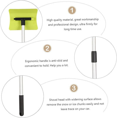 Multi-Function Snow Removal Shovel for Car Ice Scraper Scratch- Material Telescopic Design Compact Storage Random