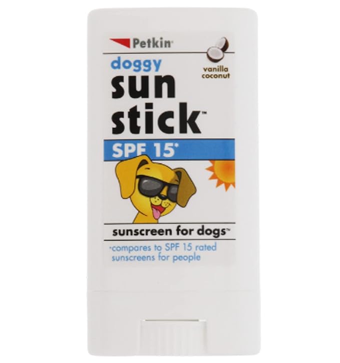 Dog Sunscreen Sunstick – Sunscreen for Dogs and Puppies, SPF 15 – Simply Rub on Anytime for Instant Sun Protection – Vanilla Coconut Scent,.5 oz Net Weight – Ideal for Home or Travel