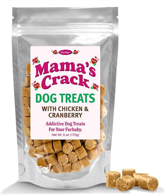 Mama's Dog Treats - Healthy Treats with Chicken & Cranberry - Helps Feed Hungry Shelter Dogs in Need, 6oz