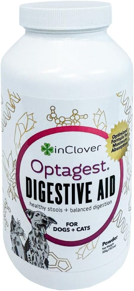 Optagest Natural Digestive Aid, Organic Prebiotics & Enzymes Supplement Powder for Dogs and Cats - Promotes Healthy Stools, Less Gas, Optimal Nutrient Absorption, Intestinal Balance, 10.5oz