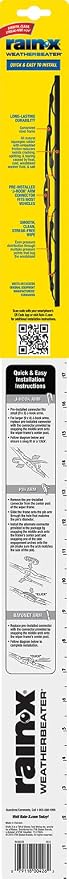 Rain-X RX30226 WeatherBeater All-Season OEM Quality Conventional Windshield Wiper Blade - 26" (Pack of 2)