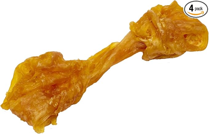 Turkey Tendon Knotted Bones for Dogs - Premium All-Natural, Hypoallergenic, Long-Lasting Dog Chew Treat, Easy to Digest - Ingredient Sourced from USA (3.5 Inch - 4 Pack)