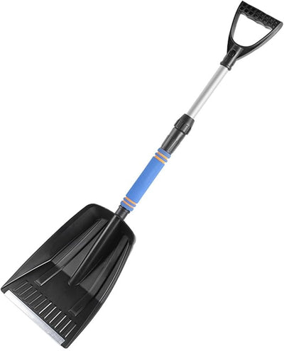 Folding Snow Shovel,2025 New 34 Inch Long Large Capacity Lightweight Portable Wide Snow Removal with Ergonomic D-Grip Handle and Aluminum Blade,Snow Shovel for Outdoor Car Garden Camping Driveway