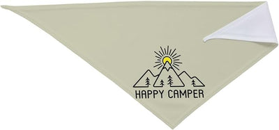 Happy Camper Summer Dog Bandana，Adorable Puppy Accessory for The avid Camper ，Pet Neckerchief for Pets Daily Wear Photo Prop Party Supplies,Funny Cute Dog Bandana (Light Green)