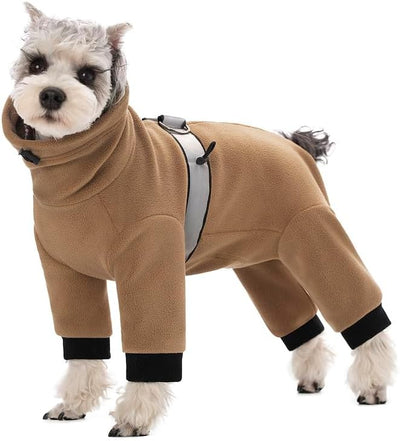 Dog Coats for Small Dogs, Polar Fleece Dog Pajamas Bodysuit for Small Medium Dogs, Dog Winter Jacket Dog Sweater Dog Vest for Small Dog, Dog Four-Legged Warm Clothes