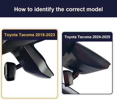 Fitcamx 4K Dash Cam Compatible with Toyota Tacoma 2018 2019 2020 2021 2022 2023 Limited SR5 SR TRD Sport Off-Road Pro, OEM Factory Look, 2160P Video WiFi, G-Sensor Loop Recording, Plug&Play, 64GB Card