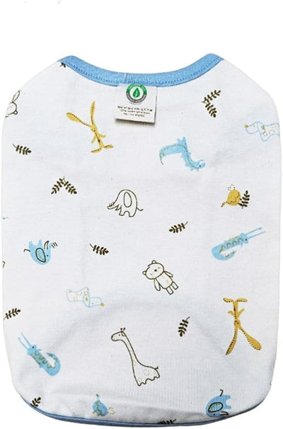Organic Cotton Dog Clothes – Babywear-Grade Shirt for Sensitive Skin | Made in Korea (X-Large, Animals)