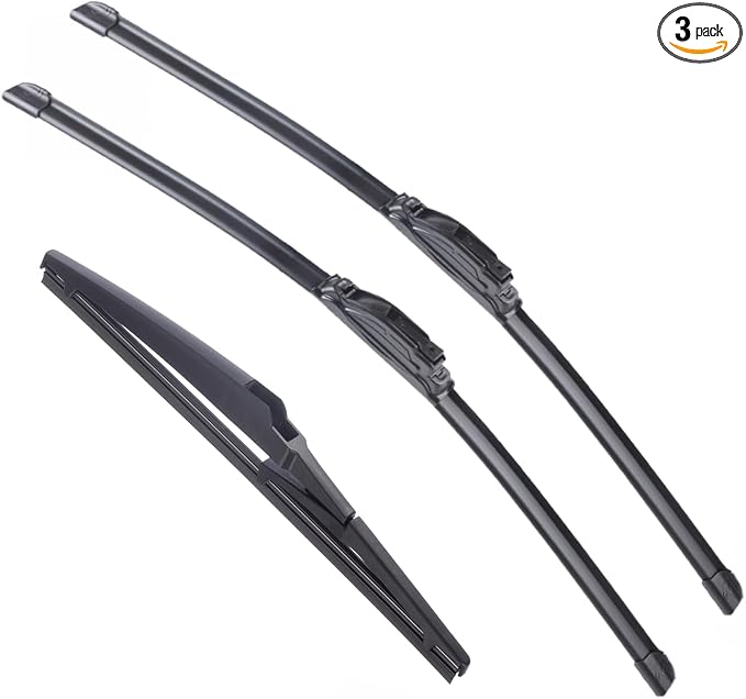 3 pcs Windshield Wiper Blades Replacement for Toyota RAV4 2013-2018 26"+16" Front Windscreen Wipers And 10 Rear Wiper Blade for U/J hook