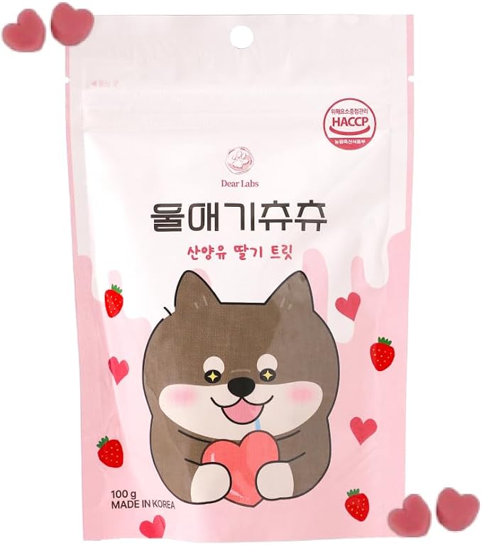 Low Calorie Dog Training Treats with Goat Milk & Strawberry, Soft Healthy Rewards, Easy to Digest