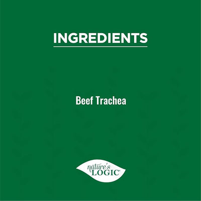 Nature's Logic Beef Trachea Dog Chew Treat - 100% USDA Prime Beef, All Natural Single Ingredient Dog Snack - Promotes Dental Hygiene - High Protein, Carnivore Recreation - Beef Trachea Treat, 1lb