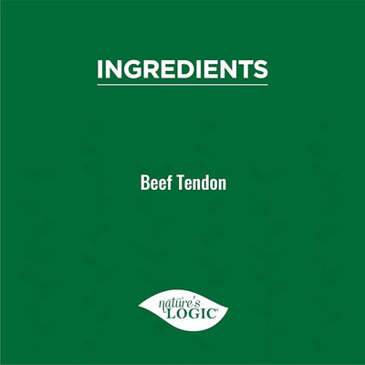Nature's Logic All Natural Beef Tendon Chew - 100% Natural Treats for Dogs - Promotes Dental Hygiene - Recreational Chewing Dog Chews for Large and Small Breeds, Made in USA - Beef Tendon Treat