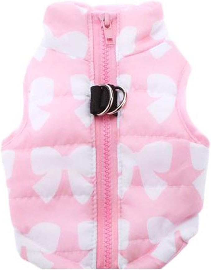 Winter Waterproof Windproof Vest Coat for Small Medium Dogs - Warm Jacket for Cold Weather (Not Suitable for Big Dogs) Pink XXS