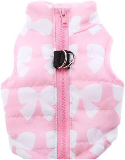 Winter Waterproof Windproof Vest Coat for Small Medium Dogs - Warm Jacket for Cold Weather (Not Suitable for Big Dogs) Pink XXS
