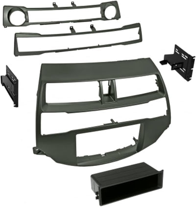 American International Honda Accord (2008-2012) Double DIN or Single ISO with Pocket Radio Installation Dash Kit, Car Audio Wiring Harness & Antenna Adapter Included, Metallic Taupe