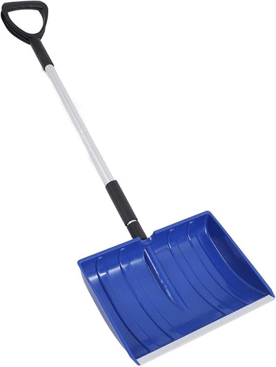 Compact Snow Shovel, Lightweight Portable Shovel with Adjustable Handle for Snow Removal Garden Car Camping (Blue)
