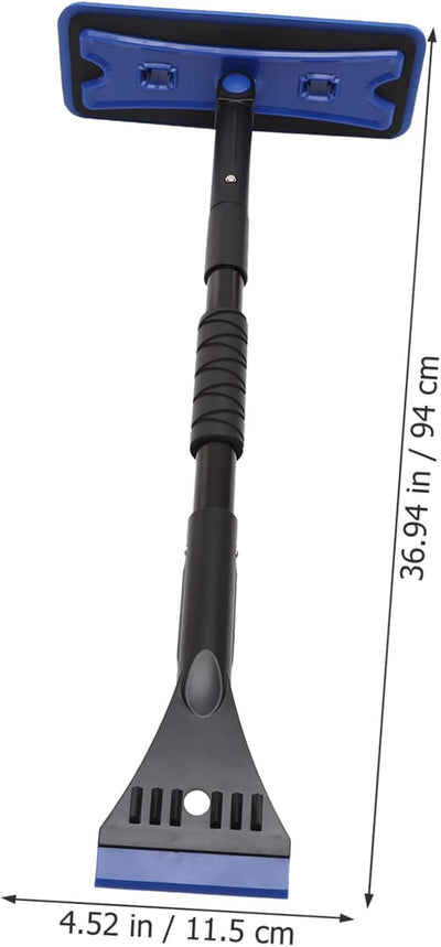VANZACK Extendable Car Snow Scraper EVA Foam Brush Sturdy Winter Windshield Ice Remover Tool for Trucks and Cars Compact Snow Broom for Easy Storage