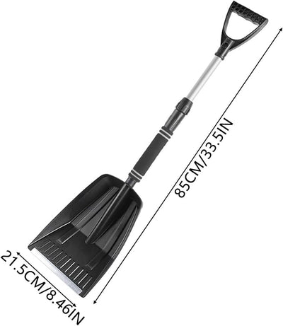 Foldable Snow Shovel for Car & Driveway,34" Large Capacity Portable Upgraded Lightweight Snow Shovels with Detachable D-Grip Handle,Snow Removal for Garden Emergency Home Outdoor