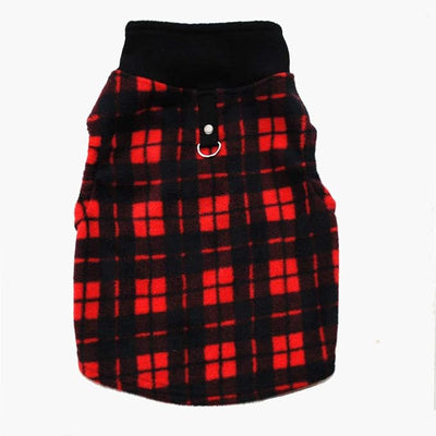 Dog Sweater, Soft Fleece Vest with Leash Ring Pullover Jacket Winter Pet Dog Clothes for Puppy Small Dog Cat Teddy Chihuahua Yorkshire for Christmas (Red, M)