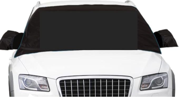 APSG ICE Snow Windshield Window Outside Cover | Magnetic Shade Frost Rain | Waterproof Car Premium | w/Mirror Covers