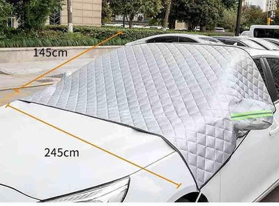Car Windshield Snow Cover for BMW X3 G01 2018-2022, Foldable Magnetic Windshield Cover for Ice/Snow, with Side Mirror Covers, Front Window Frost Hail Protector,L 245x145cm