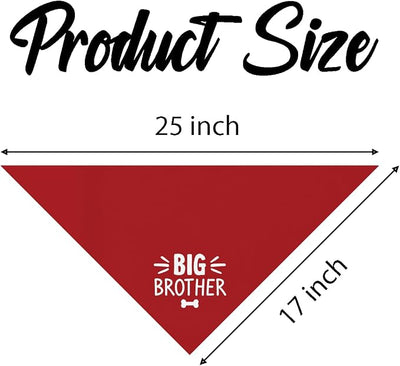 Big Brother Dog Bandana, Red Wine Pet Dog Scarf Accessories, Pregnancy Announcement Big Brother Baby Reveal, Pet Dogs Triangle Scarf, Dogs Bandana for Small Medium