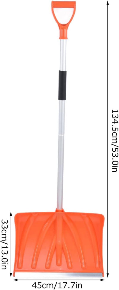 Snow Shovel, Large Capacity Aluminum Alloy Snow Pusher and Ice Crusher, with Foam Grip for Garden Car Camping Outdoor