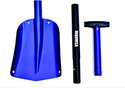 Portable Telescopic Aluminum Utility Car Adjustable Extended Edition Snow Shovel (Blue)