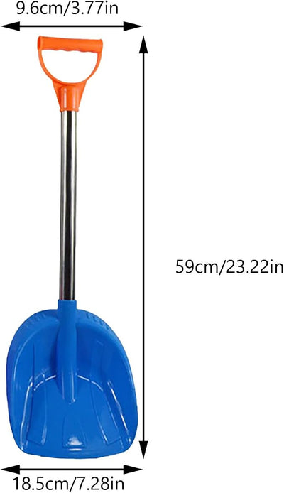 Detachable Small Snow Shovel,24" Portable Lightweight Winter Mini Snow Removal Tool with Plastic Blade and Ergonomic D-Grip Handle,Snow Shovels for Beach Camping Outdoor Yard Garden Driveway