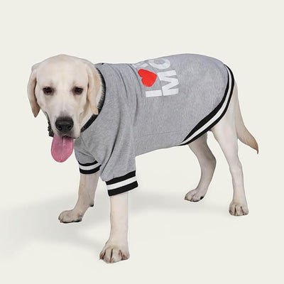 Cute Dog Sweater - Stretchy Dog Pullover Sweatshirt,Soft and Warm Winter Clothes for Boy & Girl Dogs,Suitable for Puppies & Adult Dogs (Light Grey (Mom), Medium)