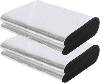 Vehicle for battery Insulation Set with Fireproof Aluminum Foil and Cotton, Cold-Resistant Heat Shield Blanket for Protection in Extreme Weather (2PCS)