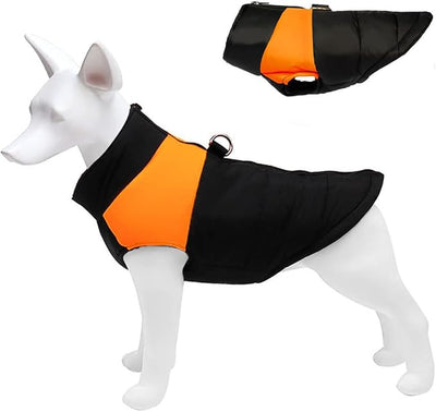 Winter Waterproof Windproof Dog Jacket - Warm Vest Coat for Small & Medium Dogs - Not Suitable for Big Dogs C-Tangerine X-Small