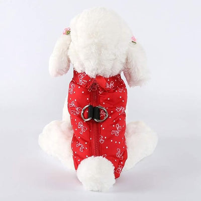 Winter Waterproof Windproof Dog Jacket - Warm Vest Coat for Small & Medium Dogs - Not Suitable for Big Dogs - Butterflies Large