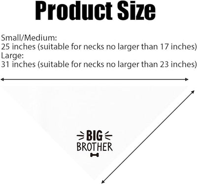 Big Brother Dog Bandana, White Pet Dog Scarf Accessories, Pregnancy Announcement Big Brother Baby Reveal, Pet Dogs Triangle Scarf, Dogs Bandana for Small Medium