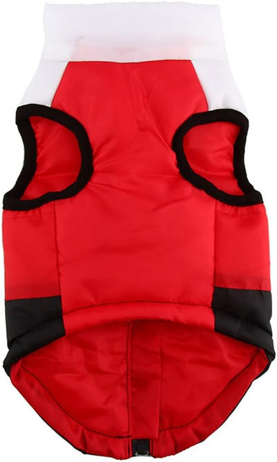 Winter Waterproof Windproof Dog Vest Coat Warm Dog Vest for Cold Weather Dog Jacket for Small Medium Dogs (Not Suitable for Big Dogs) White/Red/Black M