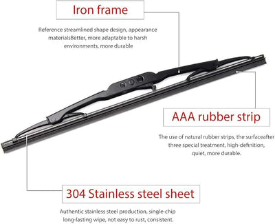 OTUAYAUTO Rear Wiper Arm Blade Set - Replacement for GMC Terrain 2018-2023, Chevrolet Equinox 18-23, Bolt EV EUV,Blazer 19-23, Buick Envision 2014-2020 22759638 Back windshield wiper