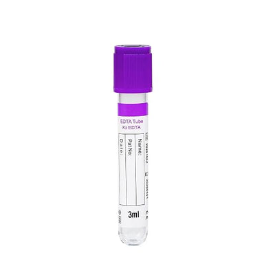 Vacutainer Blood Collection Tubes 3ml Lab Vacuum EDTA K2 Tube for Pet Animals Veterinary Lab Supplies 100 Pcs Wrap Packaging (Pack of 4)