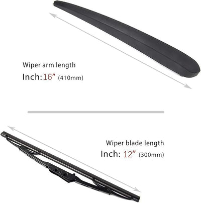 OTUAYAUTO Rear Wiper Arm Blade Set - Replacement for GMC Terrain 2018-2023, Chevrolet Equinox 18-23, Bolt EV EUV,Blazer 19-23, Buick Envision 2014-2020 22759638 Back windshield wiper