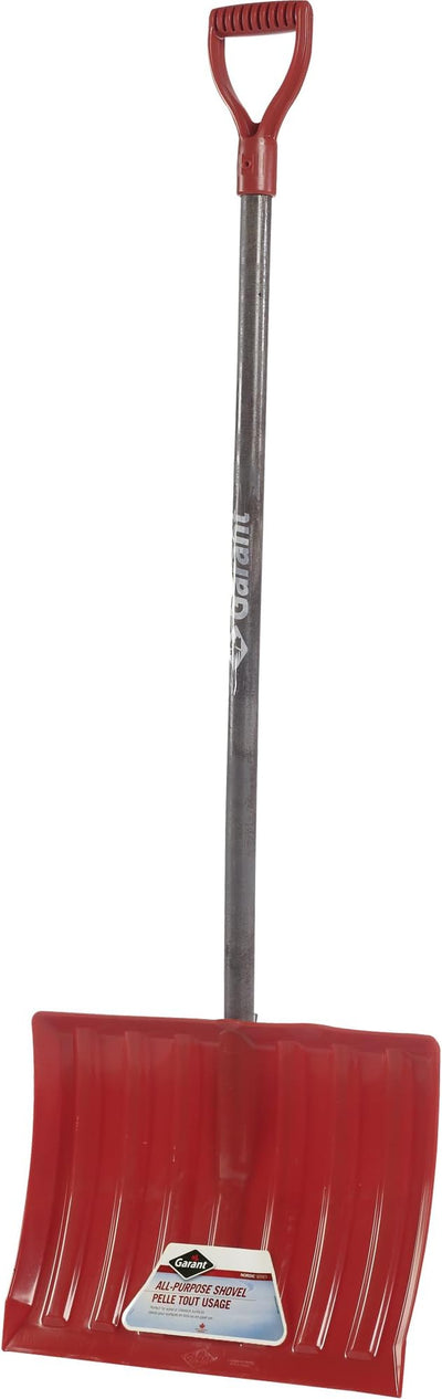 Garant NPW18KD Nordic 18-Inch Poly Blade Snow Shovel, Red