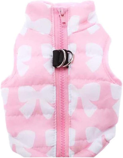 Winter Waterproof Windproof Dog Coat - Warm Dog Vest for Cold Weather - Pink, Small/Medium